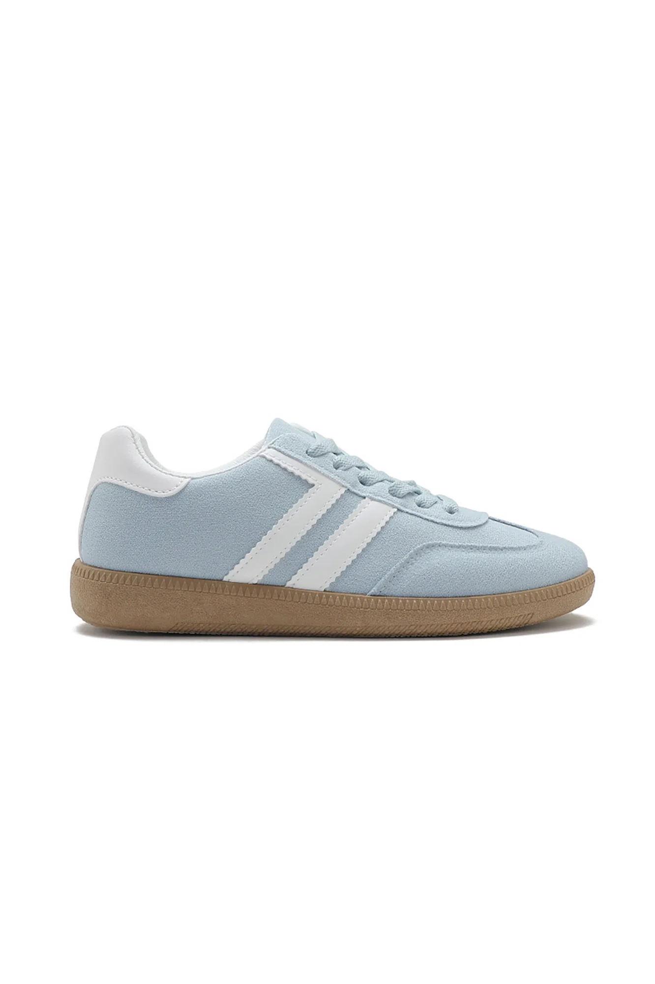 Alaina Light Blue Suedette Trainers - Weharma