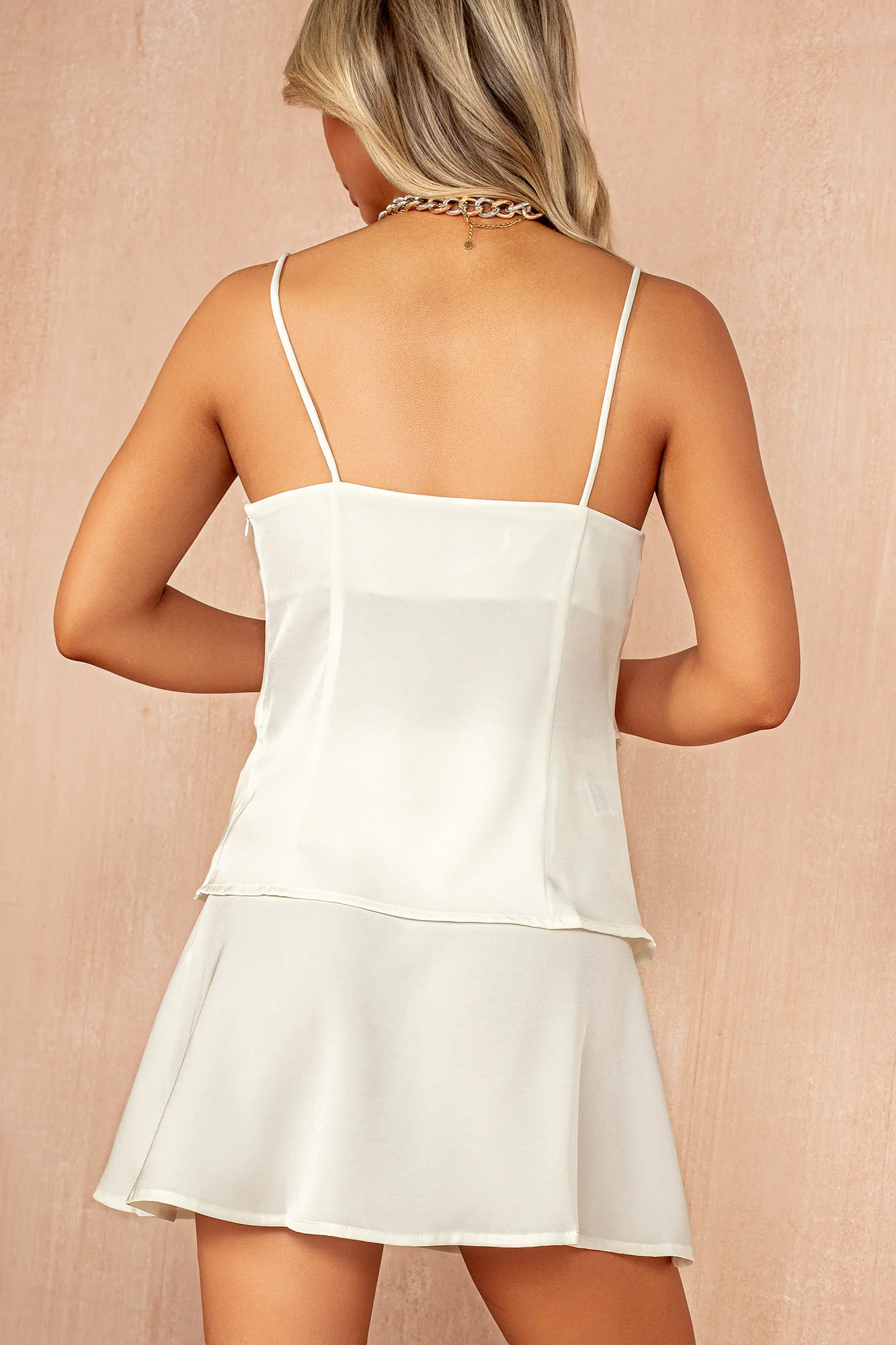 Katherine White Wrap Mini Skirt - Weharma