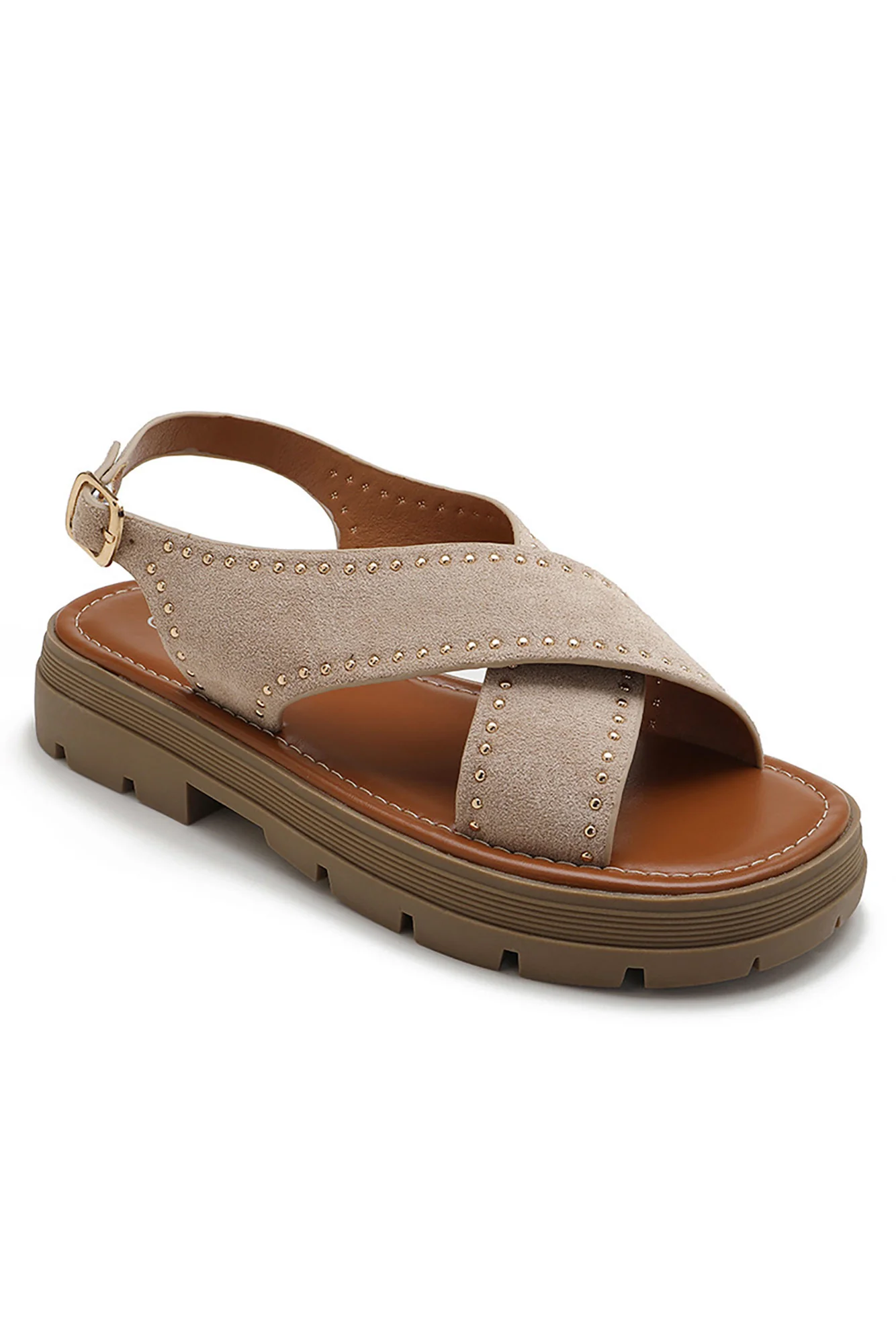 Selina Stone Studded Sandals - Weharma