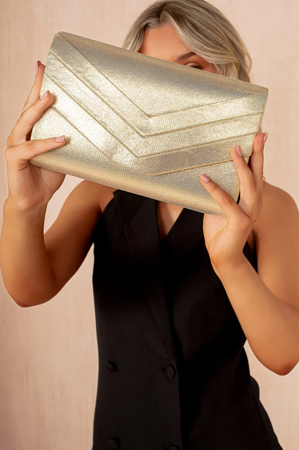 Stella Gold Suedette Detachable Chain Bag - Weharma