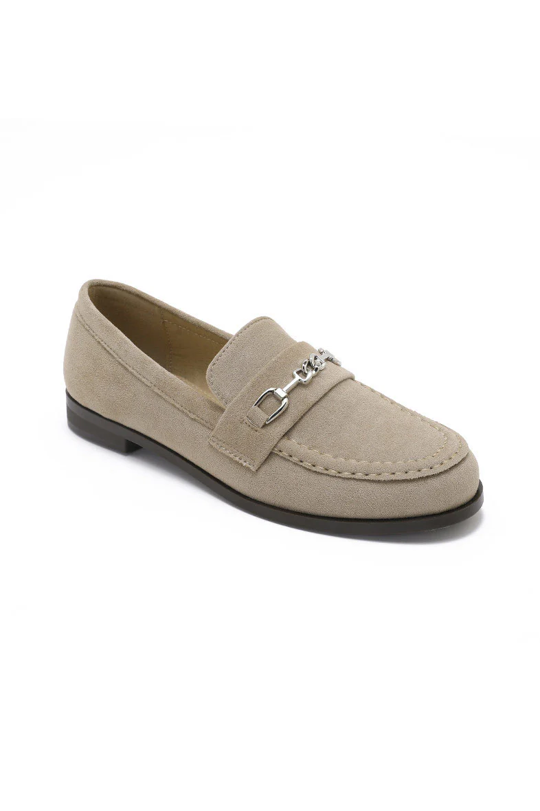 Quincy Stone Suedette Loafers - Weharma