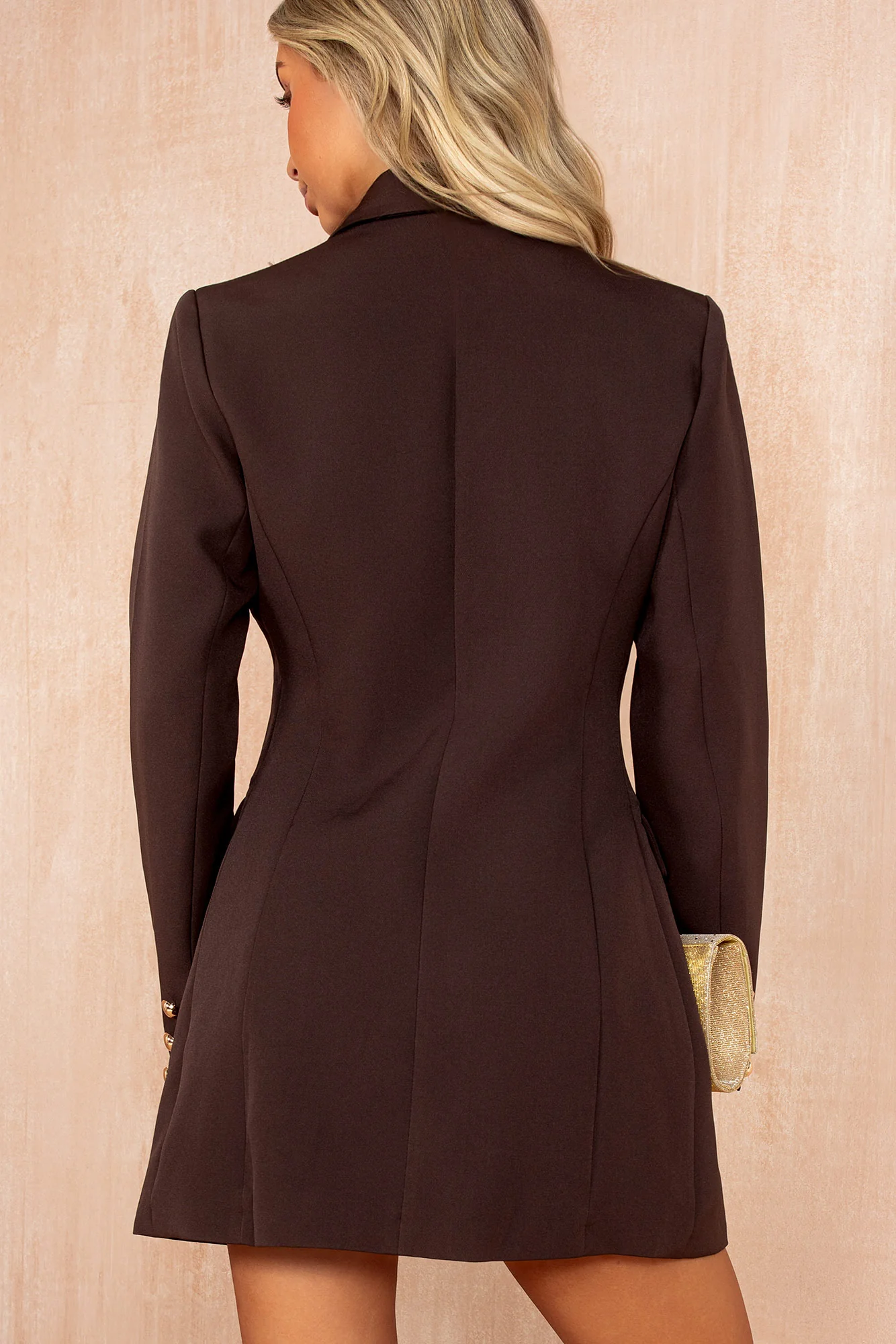 Quintana Chocolate Tailored Blazer Dress - Weharma