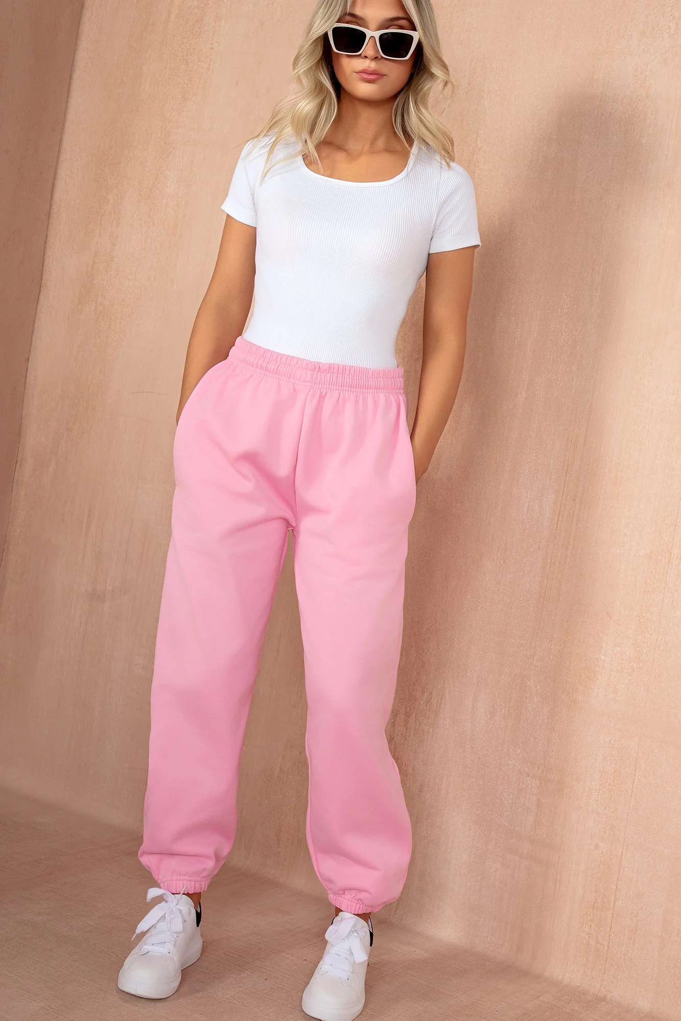 Olivia Candy Pink Oversized Joggers - Weharma