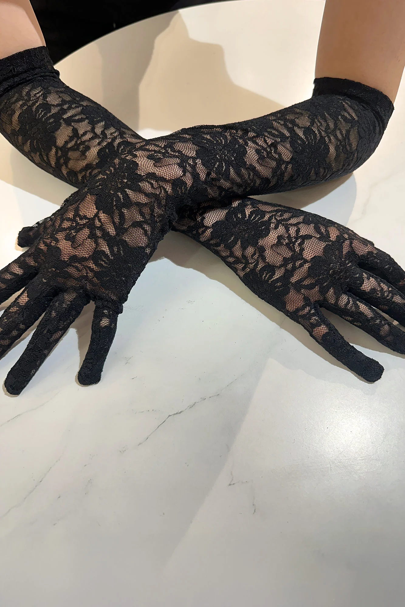 Anna Black Lace Gloves - Weharma