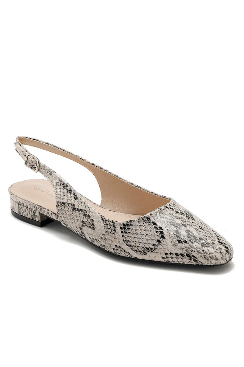 Dara Snake Print Slingback Shoe - Weharma