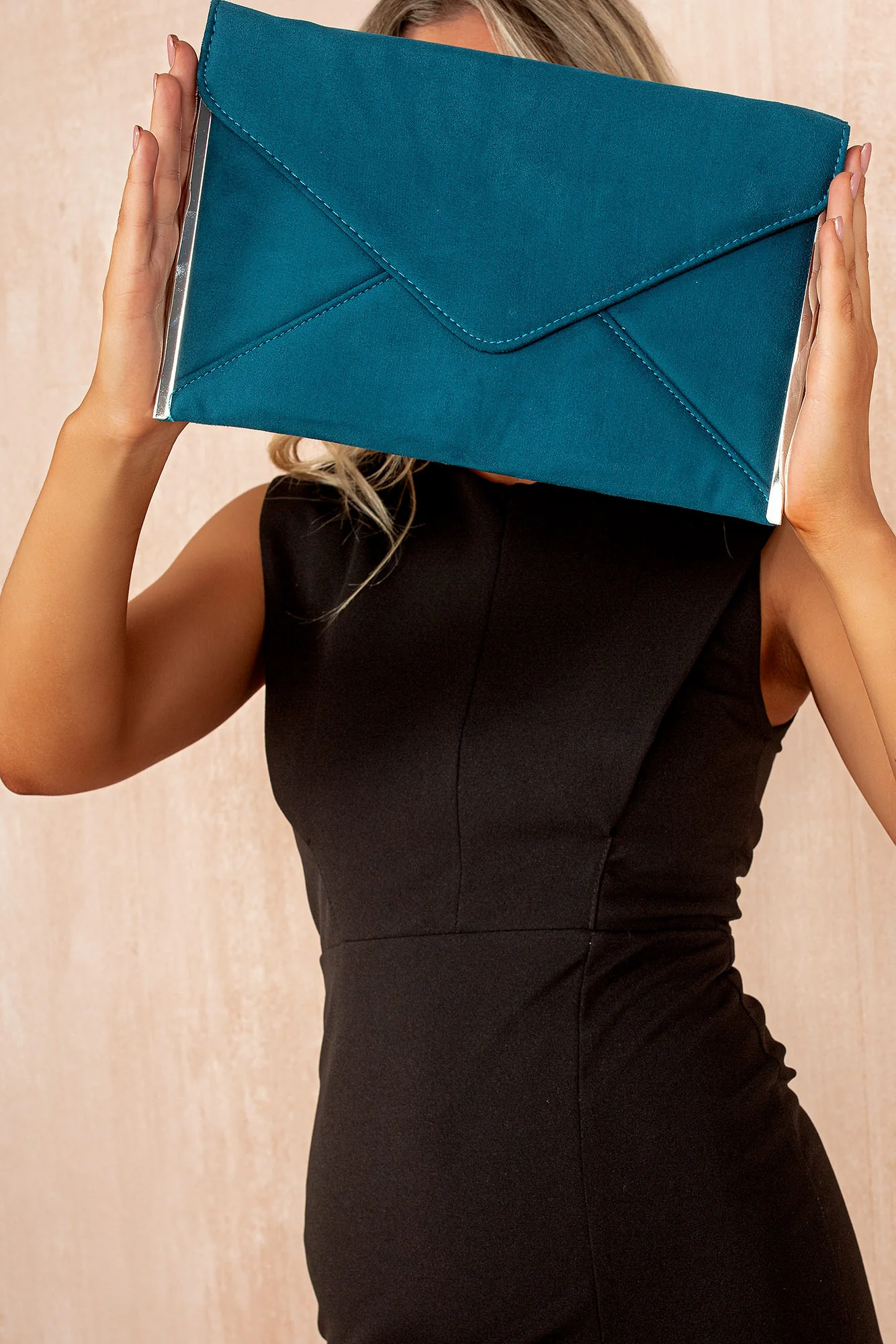 Diana Teal Suedette Detachable Chain Bag - Weharma