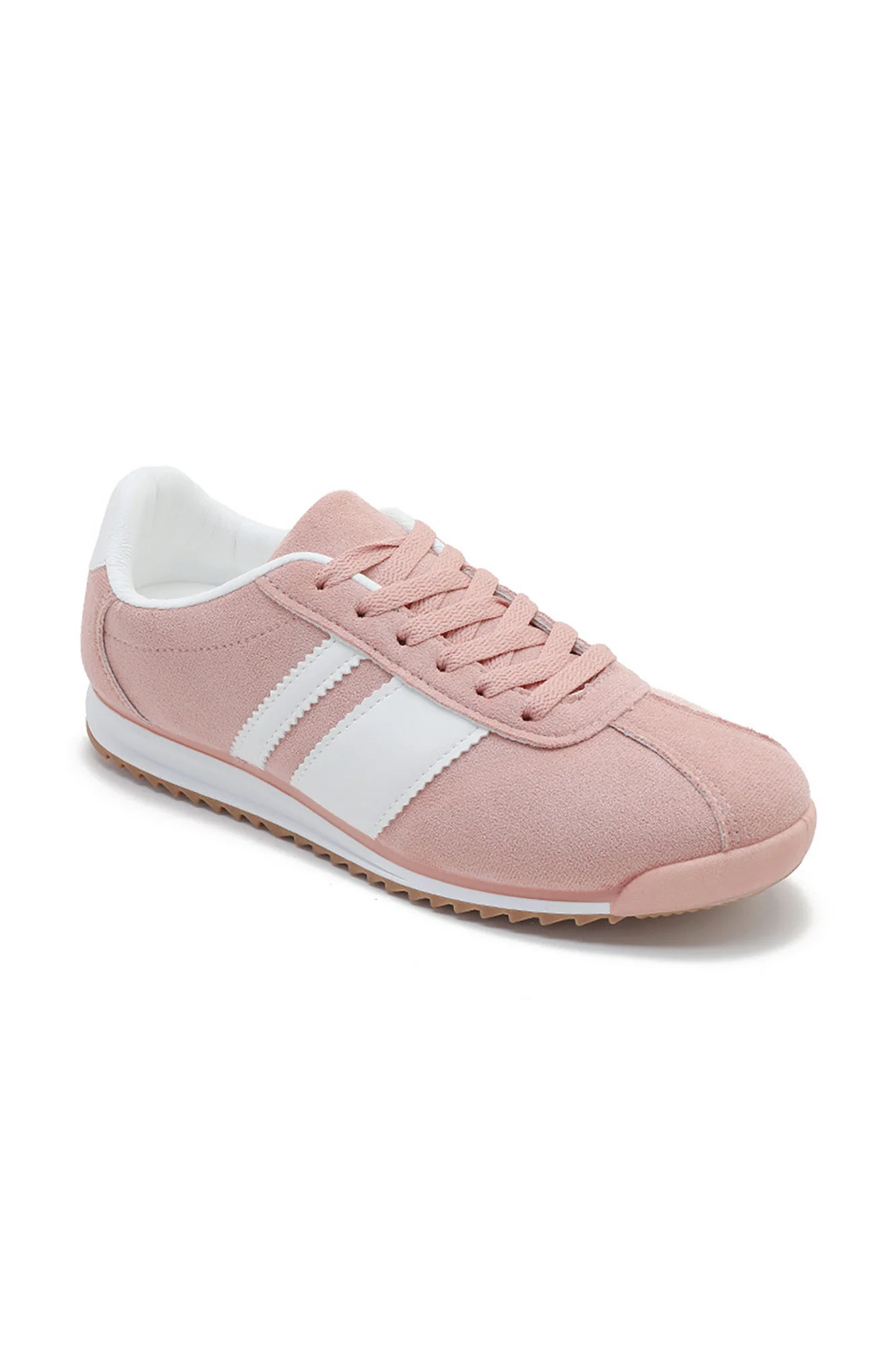 Orianna Pink Suedette Trainers - Weharma
