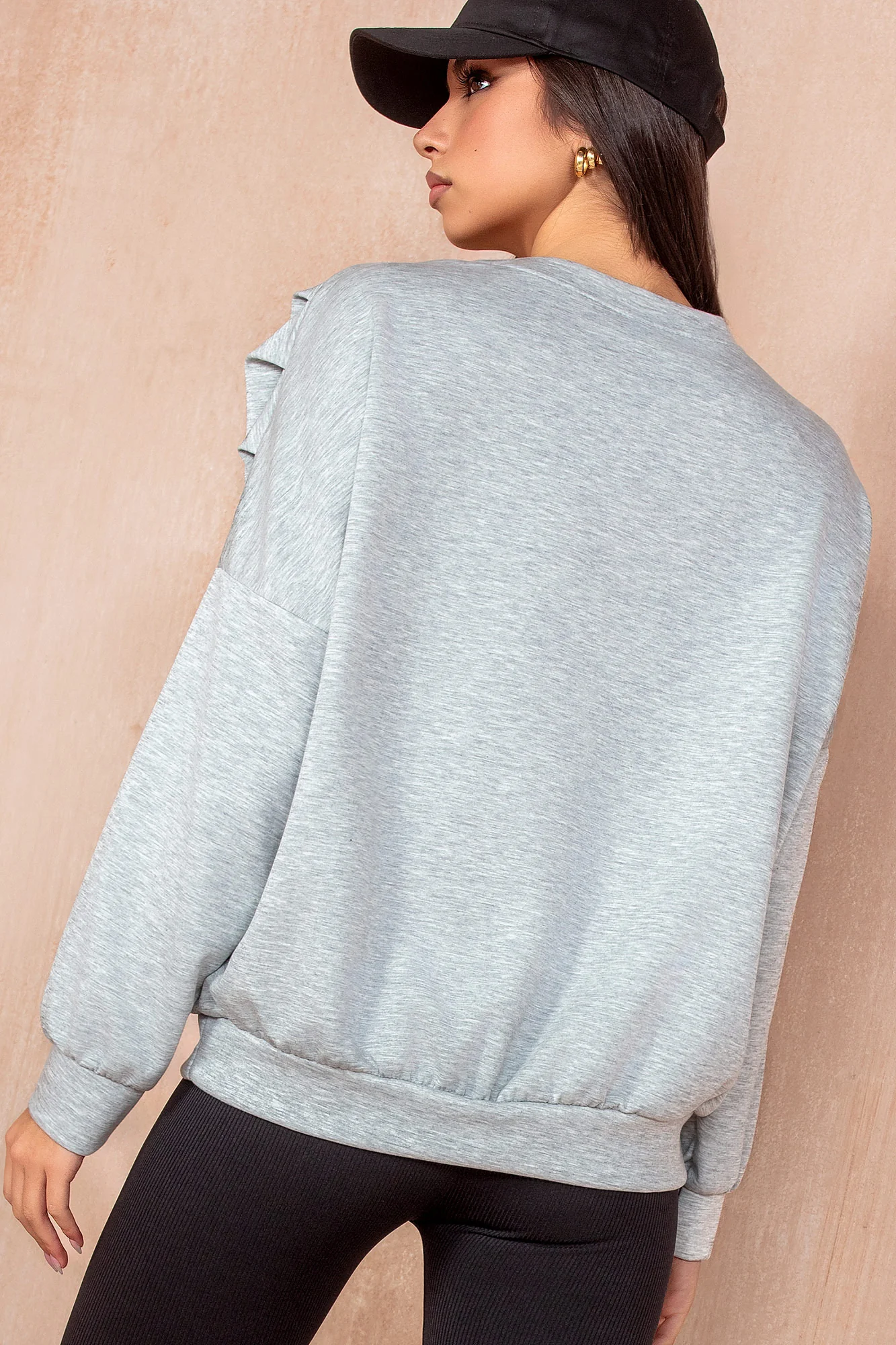 Priscilla Grey Oversized Sweatshirt - Weharma