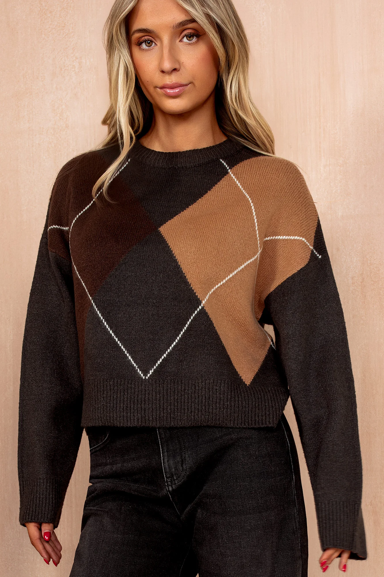 Bexley Multi Knit Argyle Jumper - Weharma