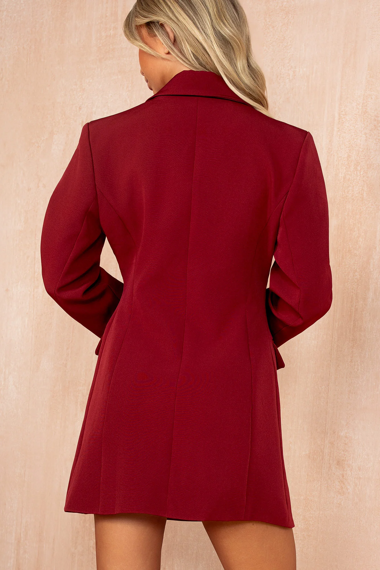 Quintana Wine Tailored Blazer Dress - Weharma