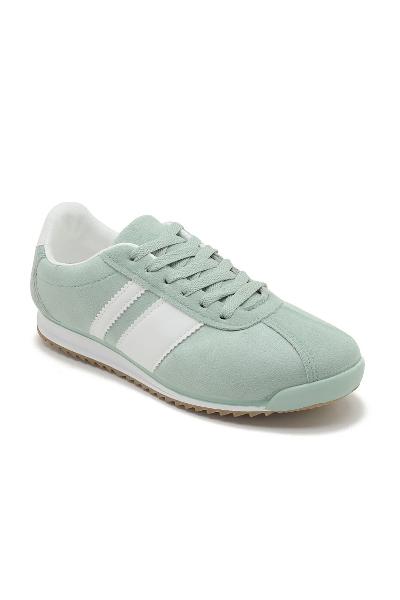 Orianna Green Suedette Trainers - Weharma