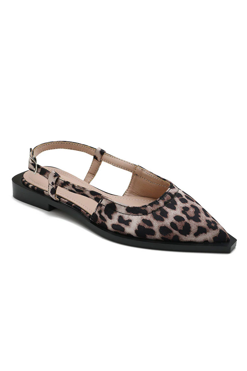 Mel Leopard Print Slingback Shoe - Weharma