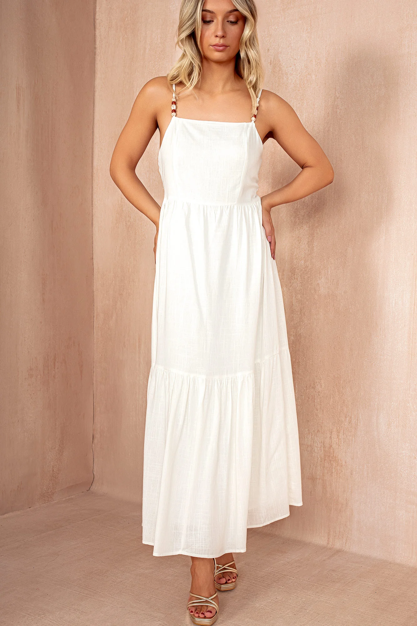 Joanna White Linen Dress - Weharma