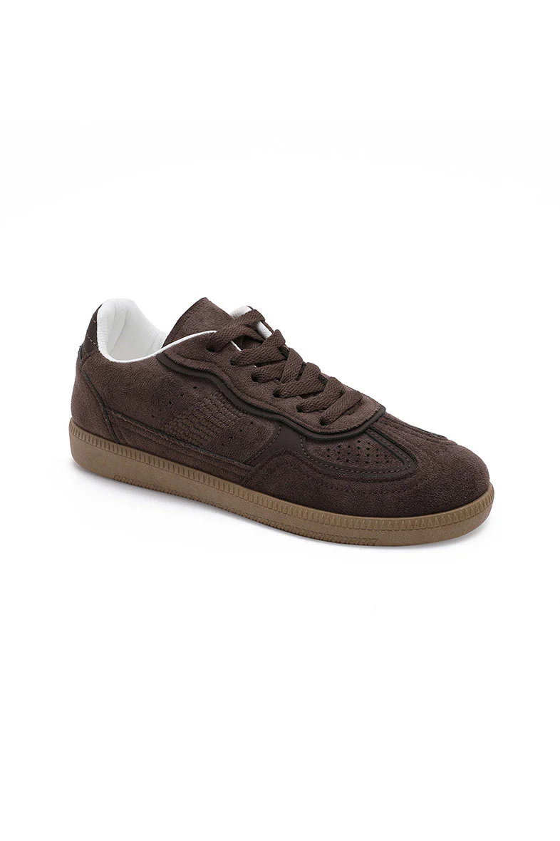 Ravi Chocolate Suedette Trainers - Weharma