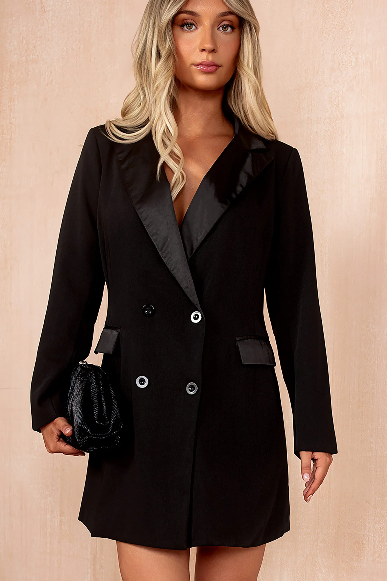 Maura Black Tailored Blazer Dress - Weharma