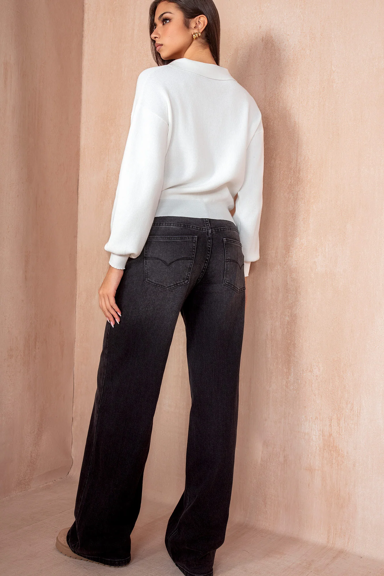 Lucinda White Knit Rugby Top - Weharma