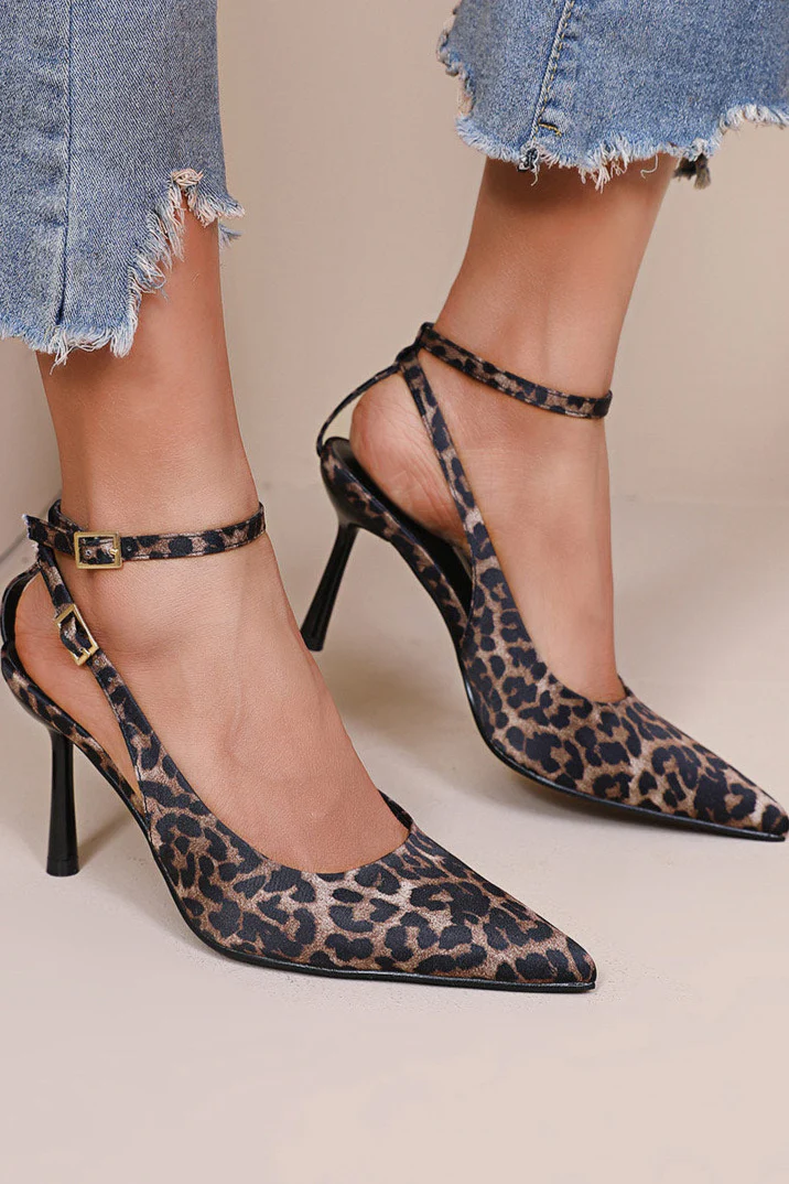 Sloane Leopard Print Court Heels - Weharma