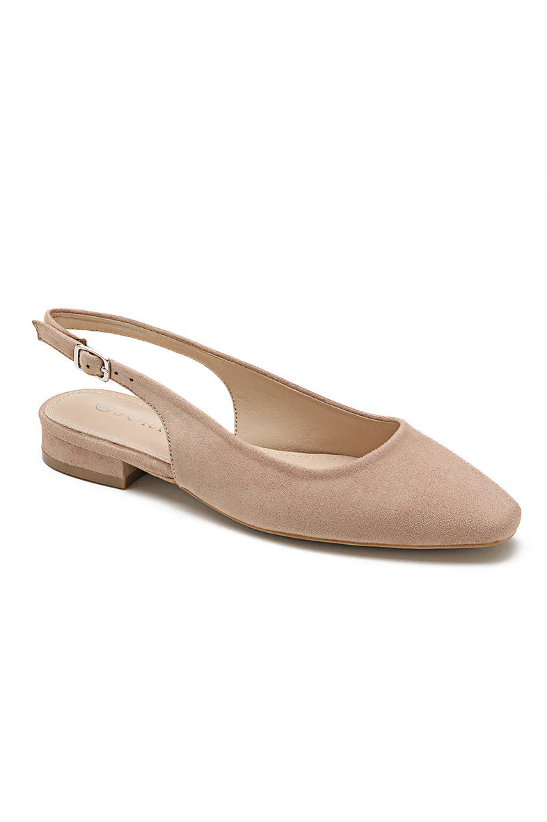 Dara Stone Suedette Slingback Shoe - Weharma