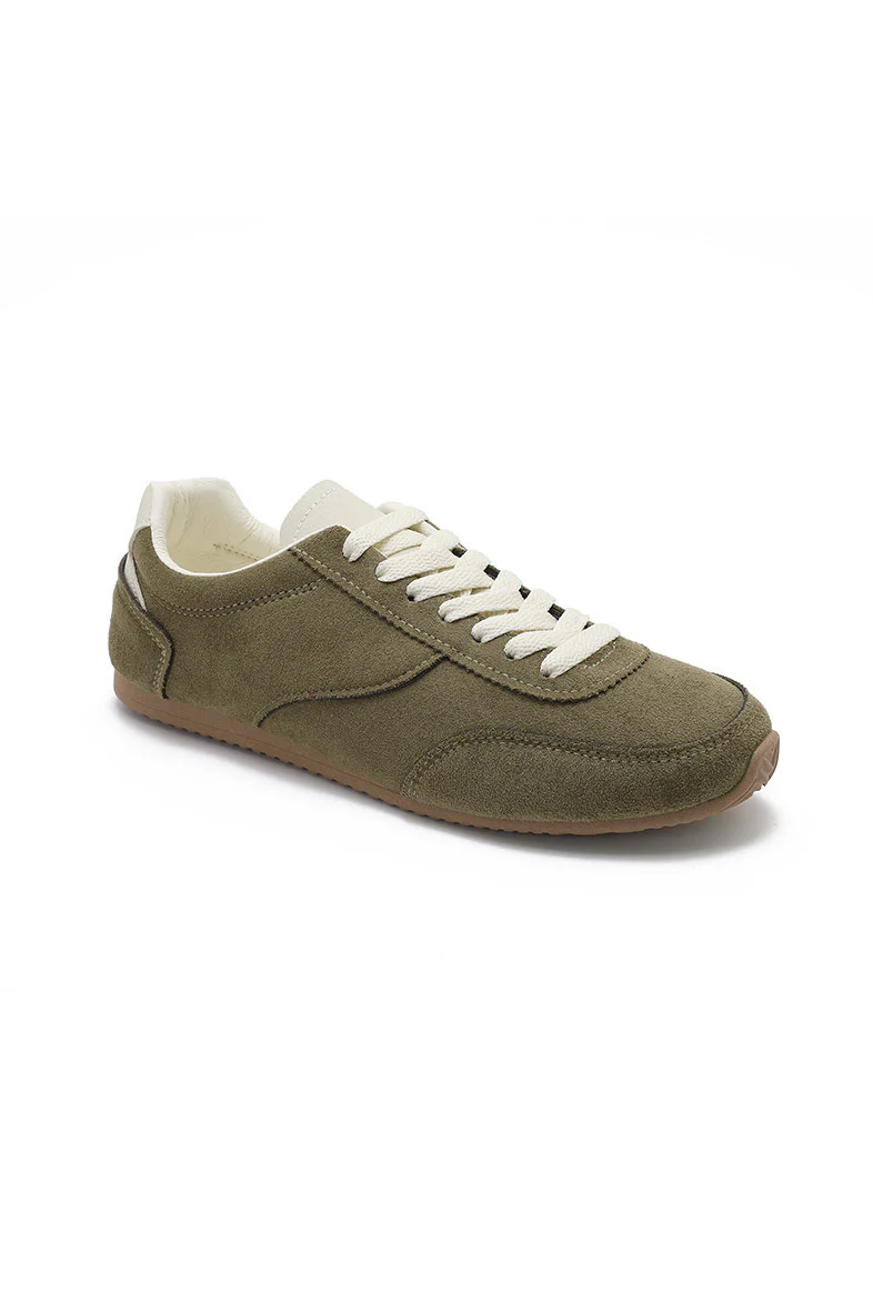 Cazz Khaki Suedette Trainers - Weharma