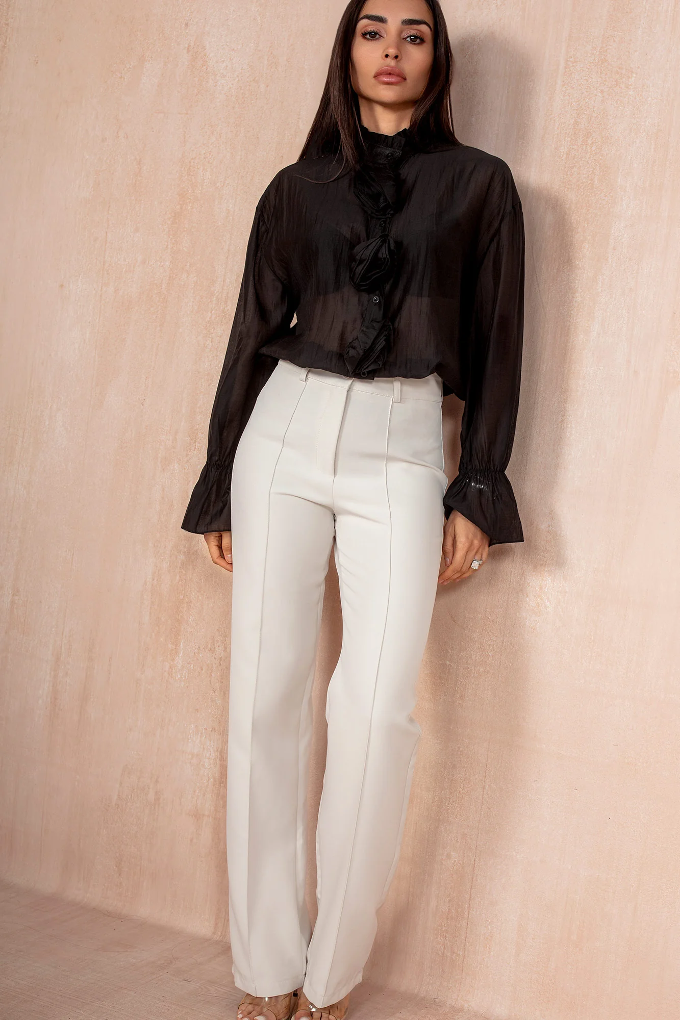 Leonora Black Corsage Shirt - Weharma