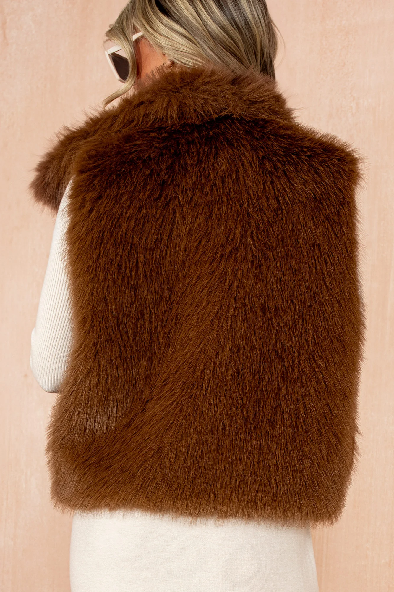 Nia Tan Faux Fur Gilet - Weharma