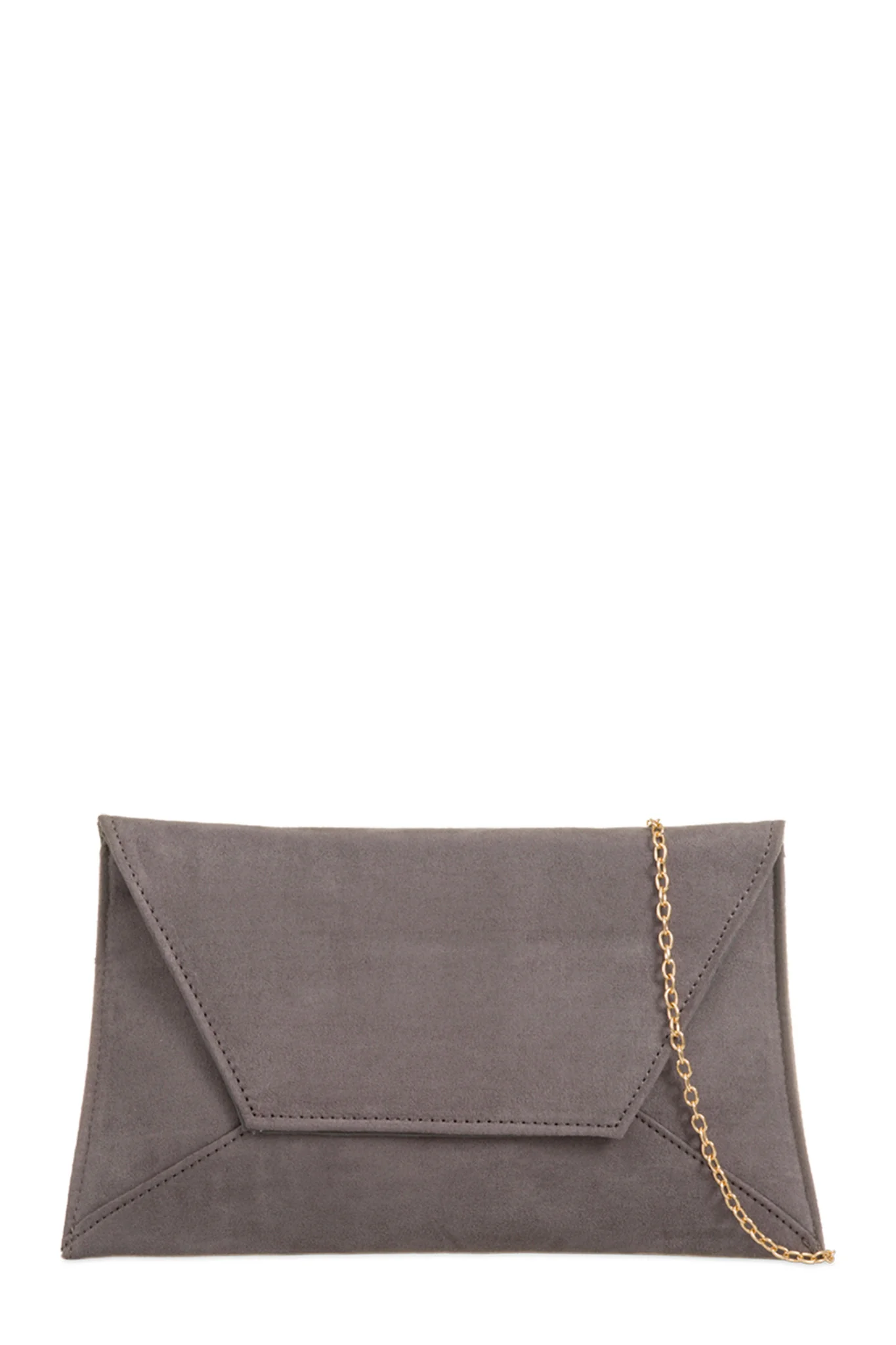 Nettie Grey Suedette Detachable Chain Bag - Weharma