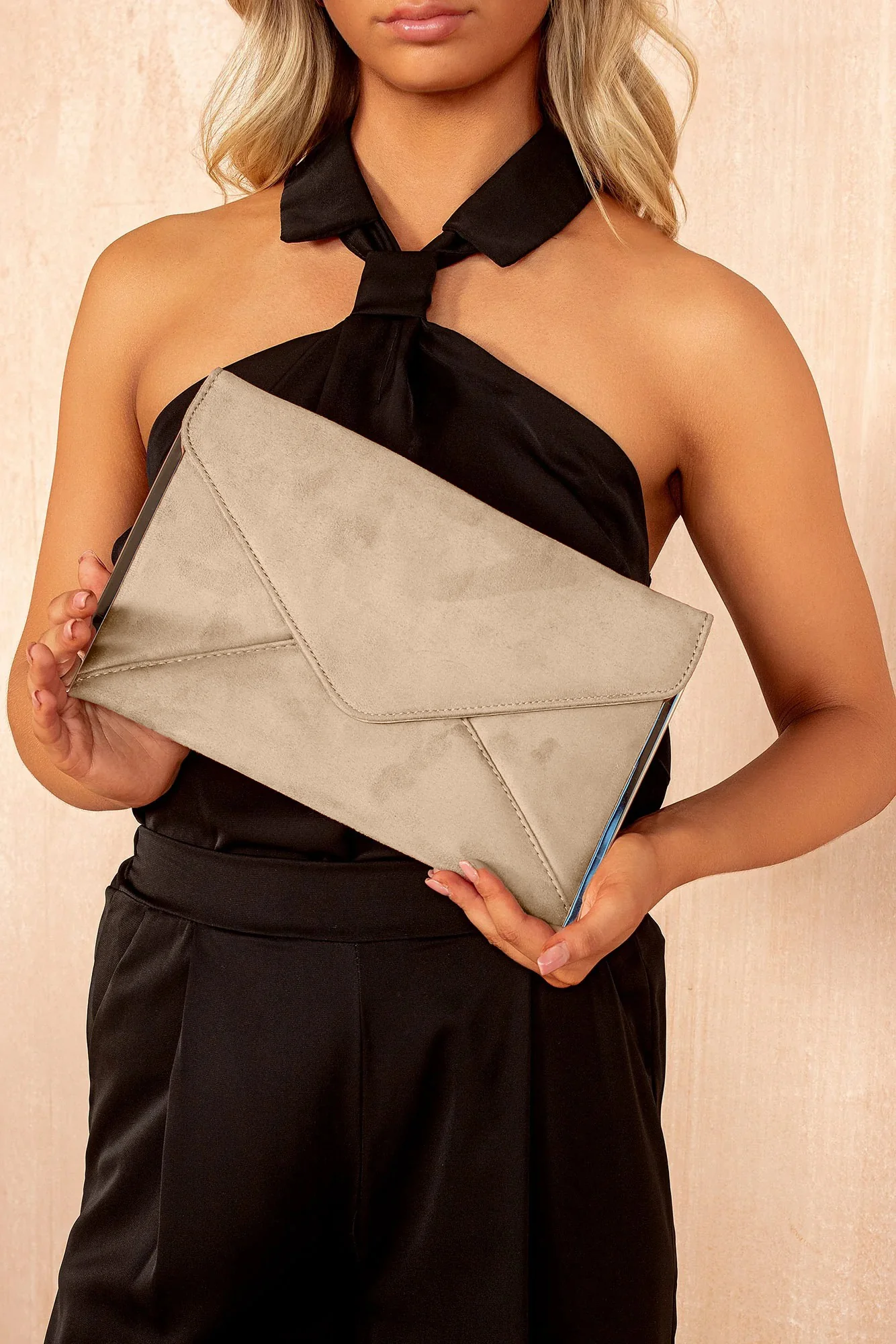 Diana Nude Suedette Detachable Chain Bag - Weharma